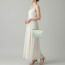 مملوكة مسبقًا Celine Clasp Mini Light Green Leather Crossbody Bag