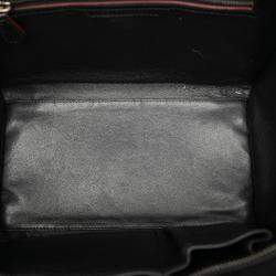 مملوكة مسبقًا حقيبة يد سيلين لاغيدج صغيرة جلد عجل أملس ثنائي اللون أسود