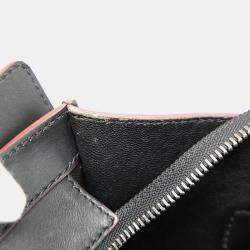 مملوكة مسبقًا حقيبة يد سيلين لاغيدج صغيرة جلد عجل أملس ثنائي اللون أسود