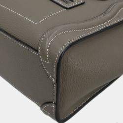 مملوكة مسبقًا حقيبة يد سيلين نانو لاغيدج جلد بني