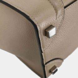 Pre Owned Celine Beige Luggage Micro Tote Handbag