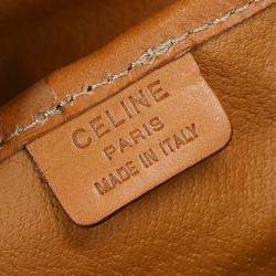 مملوكة مسبقًا Celine White Brown Macadam Twin Backpack