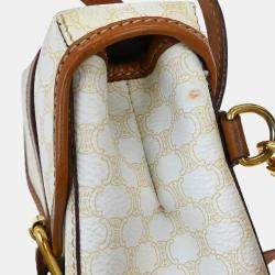 مملوكة مسبقًا Celine White Brown Macadam Twin Backpack