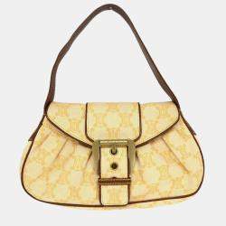 مملوكة مسبقًا Celine Yellow Macadam Shoulder Bag