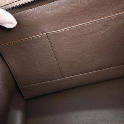 Pre Owned Celine Brown Leather Suede Trapeze 2Way Handbag