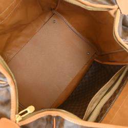 مملوكة مسبقًا حقيبة سيلين "دافل" كانفاس مكادام مطلية بني