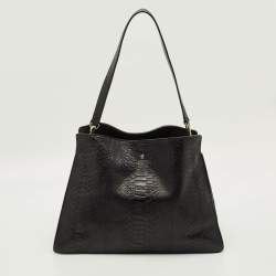 مملوكة مسبقًا Celine New Black Python Shoulder Bag