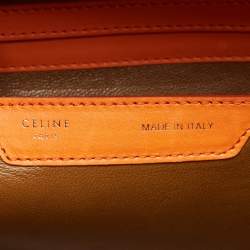 Pre Owned Celine Doctor Orange Leather Frame Bag