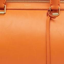 Pre Owned Celine Doctor Orange Leather Frame Bag