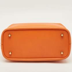 Pre Owned Celine Doctor Orange Leather Frame Bag