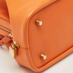 Pre Owned Celine Doctor Orange Leather Frame Bag