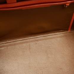 Pre Owned Celine Doctor Orange Leather Frame Bag