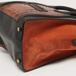 مملوكة مسبقًا Celine Luggage Mini Black/Brown Python and Leather Tote