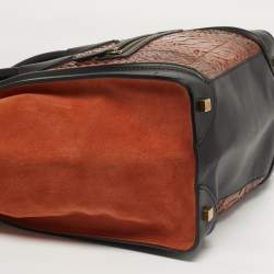 مملوكة مسبقًا Celine Luggage Mini Black/Brown Python and Leather Tote