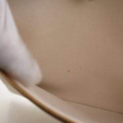 Pre Owned Celine White Large Mixed Fibers Logo Clutch