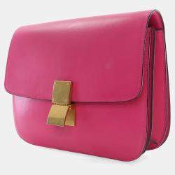 Pre Owned حقيبة بوكس جلد عجل ناعمة متوسطة من سيلين