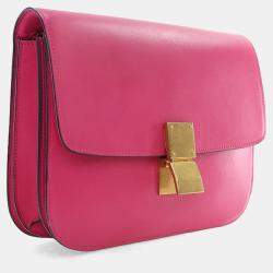 Pre Owned حقيبة بوكس جلد عجل ناعمة متوسطة من سيلين