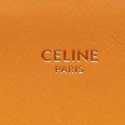 مملوكة مسبقًا حقيبة يد سيلين كاباس قماش طبيعي وجلد صغيرة رأسية تان