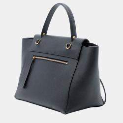 Pre Owned Celine Black Mini Grained Calfskin Belt Bag