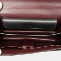 Pre Owned Celine Black Small Leather Case Chain Flap