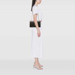 Pre Owned Celine Black Small Leather Case Chain Flap