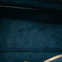 Pre Owned حقيبة حزام سيلين جلد العجل المحبب الصغير الأزرق