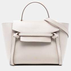 Pre Owned Celine Brown Micro Grained Calfskin Belt Bag