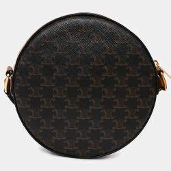 Pre Owned حقيبة كروس سيلاين تريومف مستديرة قماش/جلد بني 2020