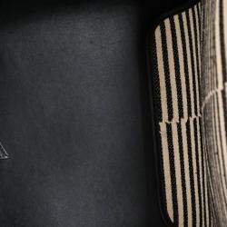 مملوكة مسبقًا حقيبة يد توب هاندل سيلين فانتوم 2017 قماش مخطط أبيض/أسود