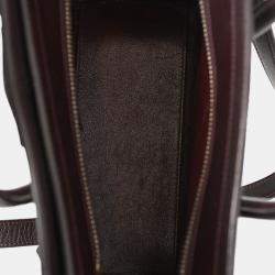 Pre Owned Celine 2014 Purple/Burgundy Leather Nano Luggage Bag with Strap