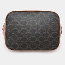 مملوكة مسبقًا حقيبة باكيت تريومف متوسطة قماش/جلد بني سيلين