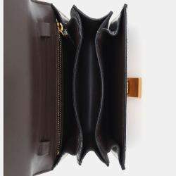 Pre Owned حقيبة كتف كلاسيكية صغيرة صندوق سحلية رمادي/كريم سيلين