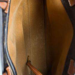 مملوكة مسبقًا حقيبة يد كاباس عمودية صغيرة قماش مطلي أسود/بني سيلين 2019 تريومفه