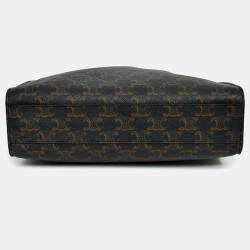 مملوكة مسبقًا حقيبة يد كاباس عمودية صغيرة قماش مطلي أسود/بني سيلين 2019 تريومفه