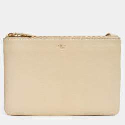مملوكة مسبقًا Celine 2016 Beige Leather Trio Crossbody