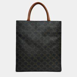 Pre Owned حقيبة يد تروك سيلين عمودية صغيرة كانفس بني