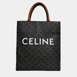 مملوكة مسبقًا Celine Brown Triomphe Canvas Small Vertical Tote