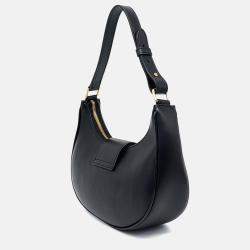 Pre Owned Celine Black Leather Ava Triumph Bag Medium