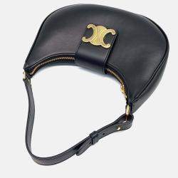 Pre Owned Celine Black Leather Ava Triumph Bag Medium