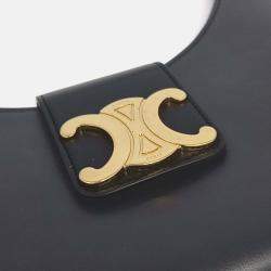 Pre Owned Celine Black Leather Ava Triumph Bag Medium