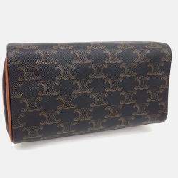 Pre Owned حقيبة سيلين تريومف كانفاس بني بوسطن صغيرة