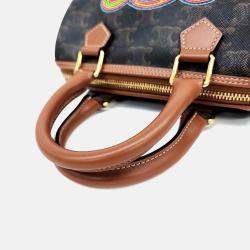 Pre Owned حقيبة سيلين تريومف كانفاس بني بوسطن صغيرة