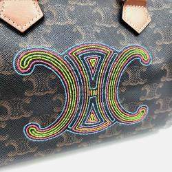 Pre Owned حقيبة سيلين تريومف كانفاس بني بوسطن صغيرة