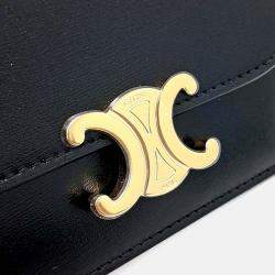 Pre Owned حافظة بطاقات سيلين تريومف جلد أسود