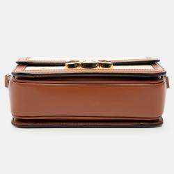 Pre Owned حقيبة سيليين تريومف كروس بودي طراز للمراهقين قماش وجلد العجل بني