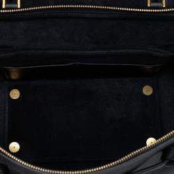 مملوكة مسبقًا حقيبة سيلين ساتشيل حزام جلد عجل محبب صغيرة سوداء