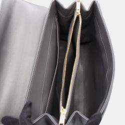 Pre Owned Celine 16 Seize Medium Handbag  Leather  Gray