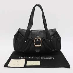 Pre Owned Celine Black Leather Shoulder Bag