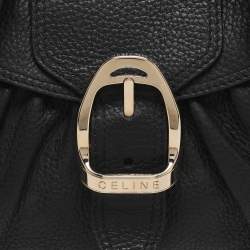 Pre Owned Celine Black Leather Shoulder Bag