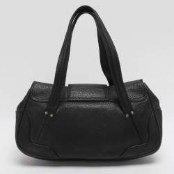 Pre Owned Celine Black Leather Shoulder Bag